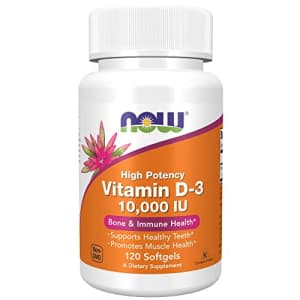 Now Foods NOW Supplements, Vitamin D-3 10,000 IU, Highest Potency, Structural Support*, 120 Softgels for $6