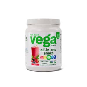 Vega Organic All-in-One Vegan Protein Powder Berry (9 Servings) Superfood Ingredients, Vitamins for for $35