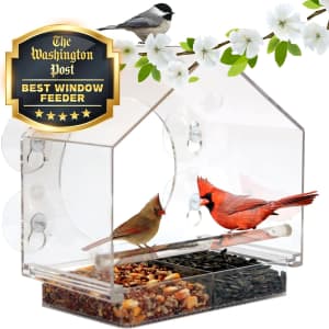 Nature Anywhere Transparent Bird Feeder for $22