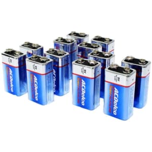 ACDelco 9-Volt Batteries 12-Pack for $16 ACDelco 9-Volt Batteries 12-Pack for $16