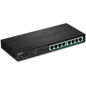 TRENDnet 8-Port Gigabit PoE+ Switch, 65W PoE Power Budget, 16Gbps Switching Capacity, IEEE 802.1p for $70
