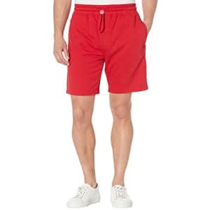 Tommy Hilfiger Men's Adaptive Sweat Shorts with Drawcord Stopper, Apple Red, LG for $19
