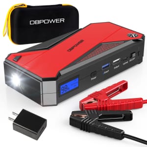 DBPower 2,000A Portable Car Jump Starter for $30