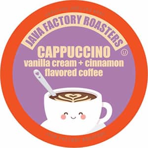 Java Factory Coffee Pods Vanilla Cream and Cinnamon Flavored Coffee for Keurig K Cup Brewers, for $33