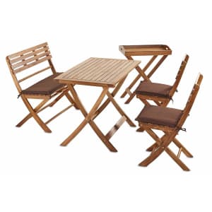 Sunset Garden Bravo 5-Piece Wood Patio Dining Set for $240 Sunset Garden Bravo 5-Piece Wood Patio Dining Set for $240