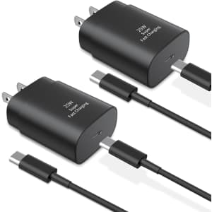 25W Type-C Charger 2-Pack for $6