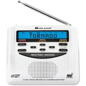Midland NOAA Emergency Weather Alert Radio / Alarm Clock for $32