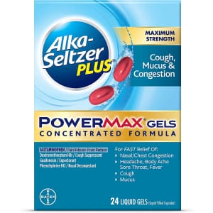 Alka-Seltzer Plus Maximum Strength Cough, Mucus & Congestion Powermax Liquid Gels 24-Pack for $5.60 via Sub & Save