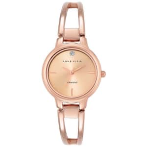 Anne Klein Women's Diamond-Accented Bangle Watch for $30