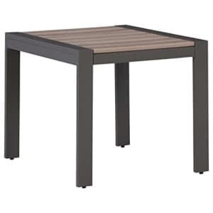 Signature Design by Ashley Tropicava Outdoor HDPE Patio Square End Table, Brown for $130