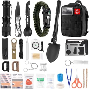 Dozavi 121-Pc. Emergency Survival & First Aid Kit for $28 Dozavi 121-Pc. Emergency Survival & First Aid Kit for $28