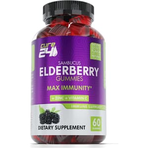 Cure24 60-Count Sambucus Elderberry Gummies w/ Zinc and Vitamin C for $6
