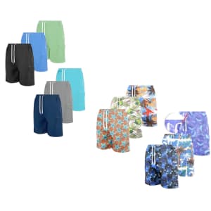 Men's Quick-Dry Swim Shorts w/ Cargo Pockets 3-Pack for $24