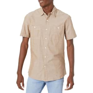 Amazon Essentials Men's Short-Sleeve Chambray Shirt for $6