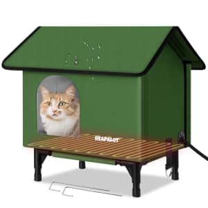 Heated Insulated Outdoor Cat House for $42 Heated Insulated Outdoor Cat House for $42