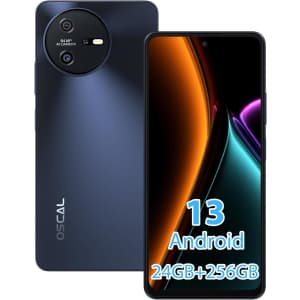 Unlocked Oscal Tiger12 256GB Android Phone for $174