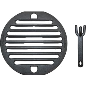 Jim Beam 10" Pre-Seasoned Cast Iron Cooking Grate w/ Lifter for $12 Jim Beam 10" Pre-Seasoned Cast Iron Cooking Grate w/ Lifter for $12