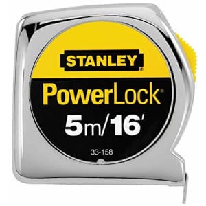 2 Pack Stanley 33-158 5m/16 ft x 3/4 in PowerLock Tape Measure - Metric / Standard Graduations for $23