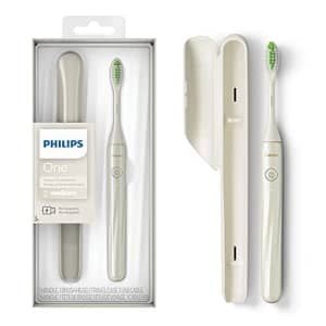 Philips One by Sonicare Rechargeable Toothbrush, Snow, HY1200/07 for $40