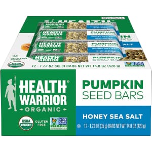 Health Warrior Pumpkin Seed Protein Bar 12-Pack for $16