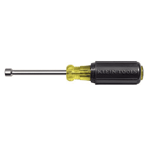 Klein Tools 630-1/4M Nut Driver, 1/4-Inch Magnetic Tip Nut Driver with 3-Inch Hollow Shaft, Cushion for $15