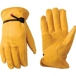 Wells Lamont Men's Cowhide Leather Work Gloves (Small) for $13
