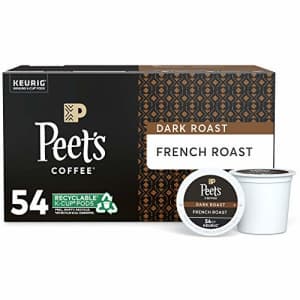 Peet's Coffee French Roast, Dark Roast, 54 Count Single Serve K-Cup Coffee Pods for Keurig Coffee for $60