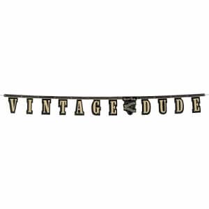 Fun Express - Vintage Dude Jointed Banner for Birthday - Party Supplies - Licensed Tableware - Misc for $8