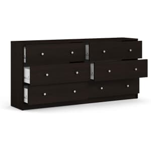 Tvilum Portland 6-Drawer Double Dresser for $163 Tvilum Portland 6-Drawer Double Dresser for $163