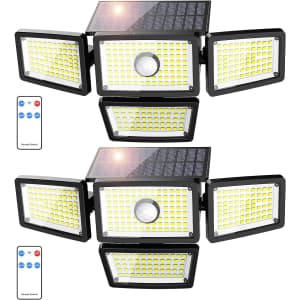 Omibee Solar Outdoor Motion Sensor Light 2-Pack for $18