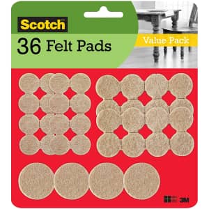 Scotch Assorted Felt Pads 36-Pack for $6