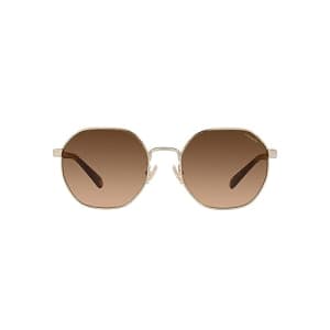 Coach HC7147 Sunglasses, Shiny Light Gold/Brown Gradient, 56 mm for $114