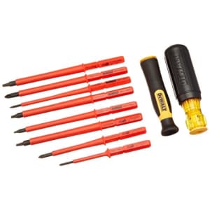 DEWALT Screwdriver Set, Insulated Set, Vinyl Grip, 10-Piece (DWHT66417) for $33