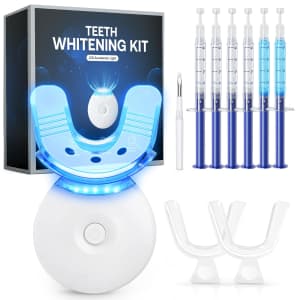 LED Teeth Whitening Kit w/ Carbamide Peroxide Gel for $10