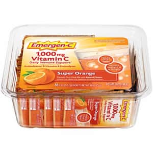 Emergen-C Vitamin C 1000mg Powder (50 Count, Super Orange Flavor), with Folic Acid, Antioxidants, B for $16