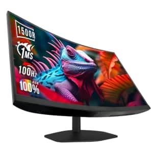 Sceptre Curved 27-inch Gaming Monitor 1500R 100Hz HDMI X2 DisplayPort 1ms 100% sRGB, Build-in for $130