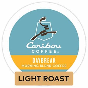Caribou Coffee Daybreak Morning Blend, Single-Serve Keurig K-Cup Pod, Light Roast Coffee, 24 Count for $12