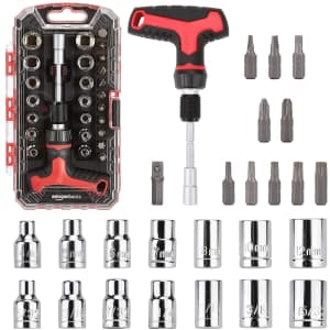 Amazon Basics 27-Pc. Magnetic T-Handle Ratchet Wrench / Screwdriver Set for $16
