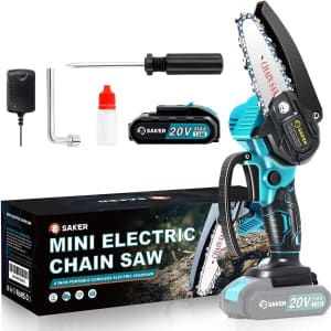 Saker Mini Electric Chainsaw for $100