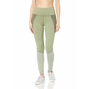Splendid Women's Studio Activewear High Waisted Workout Skinny Legging Pants, Heather Army, XL for $13