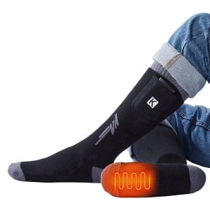 Kemimoto Remote Control Rechargeable Heated Socks for $45