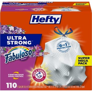 Hefty Ultra Strong Tall 13-Gallon Kitchen Trash Bags 110-Count for $14 via Sub & Save
