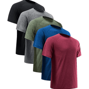 Men's Athletic Dry-Fit Performance T-Shirt 5-Pack for $30