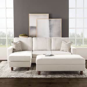 Abbyson Living Kristen Fabric Reversible Sectional w/ Ottoman for $699 for members