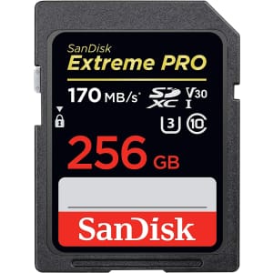 SanDisk 256GB Extreme PRO SDXC UHS-I Card for $96