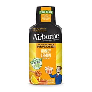 Vitamin C 200mg (per Serving) Airborne Honey Lemon Liquid (8 FL OZ in a Bottle), Gluten Free and for $22