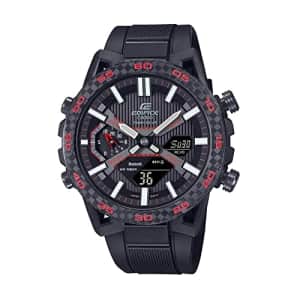 Casio Edifice Solar Bluetooth Smartwatch with Carbon Fiber World Time Chronograph and Phone Finder for $198