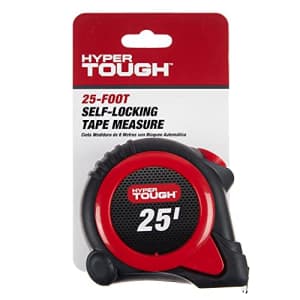 Hyper Tough 25-Foot SELF-Locking Tape Measure Automatic Blade with Push-Button RETRACTION for $8