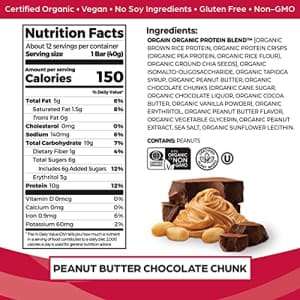 Orgain Organic Plant Based Protein Bar - 10g of Protein, Vegan, No Gluten, Soy or Dairy, Kosher, for $19 Orgain Organic Plant Based Protein Bar - 10g of Protein, Vegan, No Gluten, Soy or Dairy, Kosher, for $19