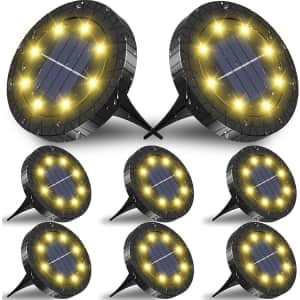 Otdair Solar Ground Light 8-Pack for $29